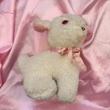 Vintage 양 봉제 인형