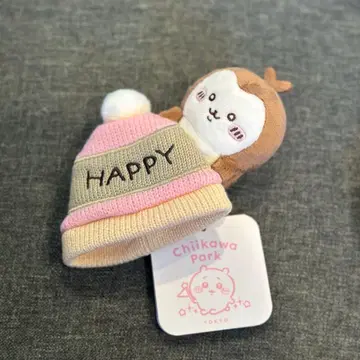 치이카와 파크 마스코트 사이즈 니트 모자 키링 장수풍뎅이