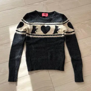 JUICY COUTURE 니트 스웨터 그레이/아이보리 P