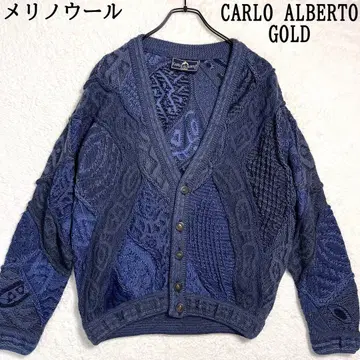 카를로 알베르토 골드 메리노울 니트 가디건 호주산