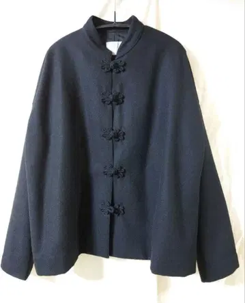 powder 시모사코 히데키 씨 울 차이나 꽃 버튼 자켓