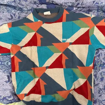 PARLEZ 기하학 패턴 니트 L 사이즈