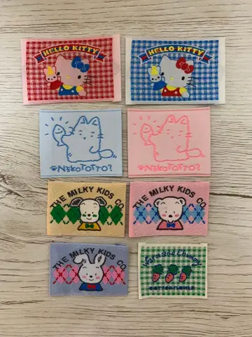 헬로키티 고양이 자수 패치 8개 세트