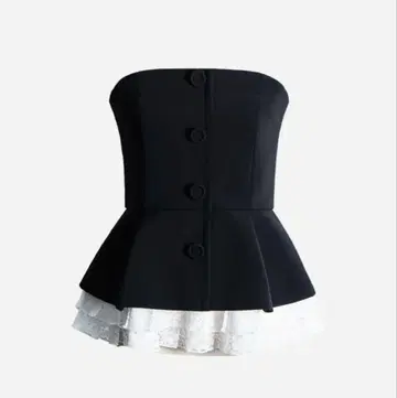 셰리에 pleated lace layered bustier