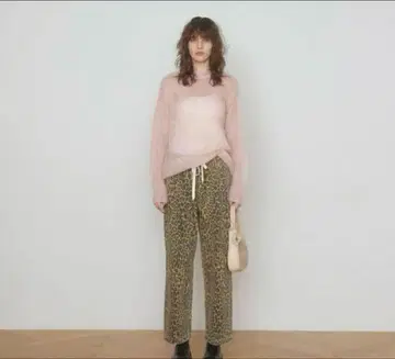 searoomlynn 허리 개더 팬츠 레오파드