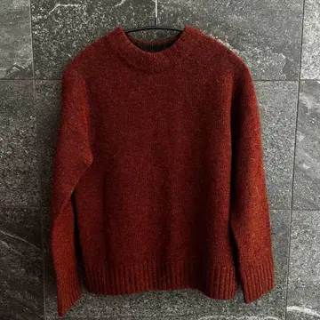 마가렛호웰 오렌지 브라운 크루넥 니트 스웨터