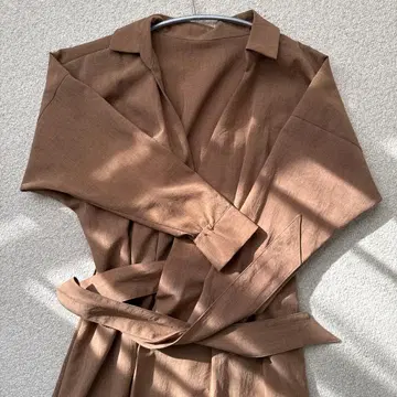 ANA 브라운 셔츠 원피스 사이즈 38