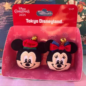 디즈니 크리스마스 미키 미니 반지 2개 세트