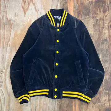 80s 코듀로이 바시티 자켓 네이비 VINTAGE