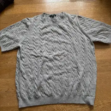 UNIQLO 케이블 크루넥 니트 스웨터 3XL 그레이