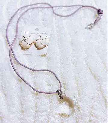 Swarovski 크리스탈 펜던트 목걸이와 귀찌 세트