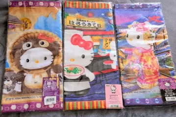 지역 한정 키티 핸드 타월 3종 세트 시가 후쿠오카 교토