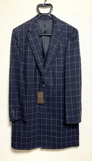 꼼사맨 체크 무늬 스텐카라 코트 M 사이즈