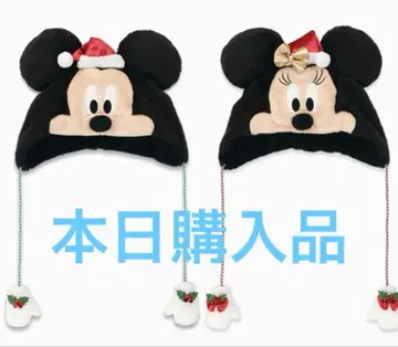 디즈니 크리스마스 미키 미니 팬캡