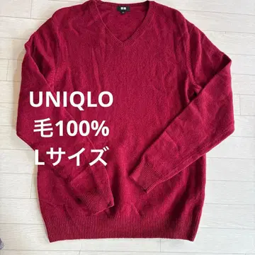 UNIQLO 모 니트 스웨터 V넥 유니클로