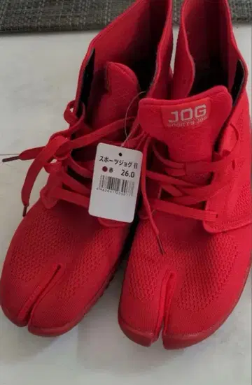 JOG 스포츠 슈즈 26.0cm 레드