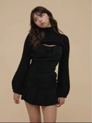 andmary 트위기 트위드 미니 드레스