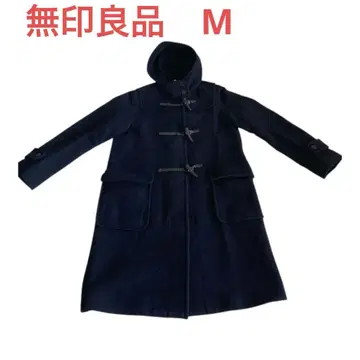 무인양품 M 네이비 더플 코트 후드 부착