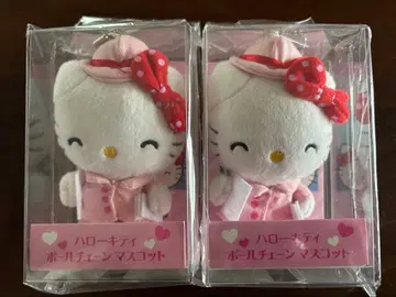 헬로키티 공 체인 마스코트 2개 세트