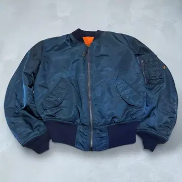 레어 컬러 90s USA제 ALPHA MA-1 네이비 M 사이즈