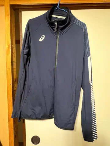 ASICS 네이비 집업 자켓