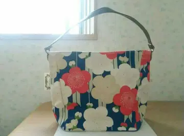 오색 캔버스 바케스형 숄더 (네이비/화살깃 매화) 특가