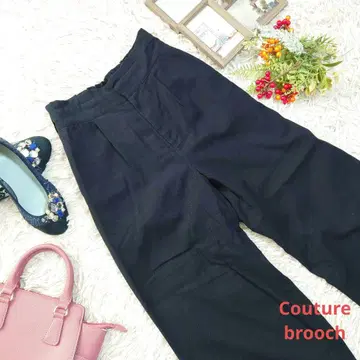 Couture brooch 와이드 팬츠 ( M 상당 ) 블랙 / 루즈핏