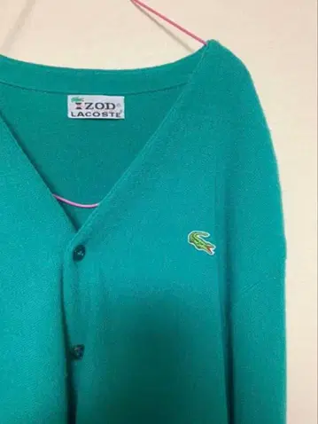 라코스테 가디건 그린 택 70s