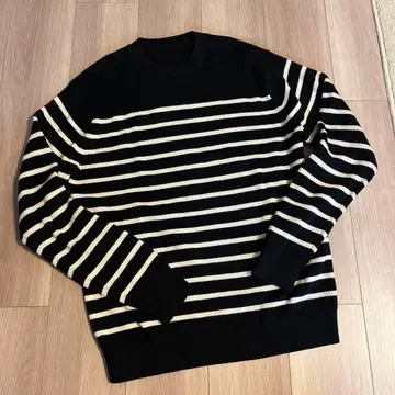 시착만 한 상품 무인양품 보더 니트 블랙 남성용 M