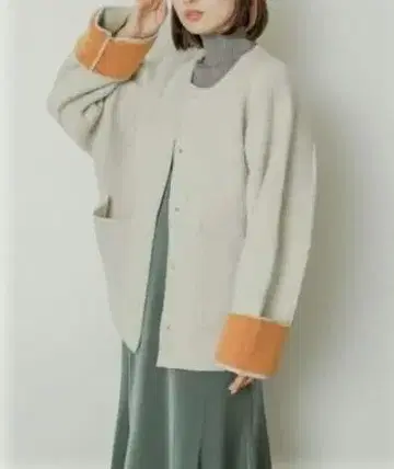 바이컬러 니트 코트 센스 오브 플레이스