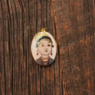 구제 의류 펜던트 탑 티베트 몽골 인물화 초상화