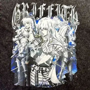 베르세르크 그리피스 L 빈티지 가공 티셔츠 애니메이션 코믹스