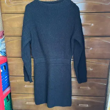 EVRIS 블랙 니트 원피스 긴팔