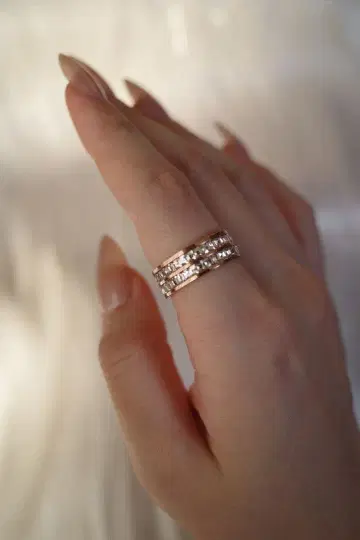 로즈 골드 스톤 링