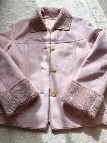 GRADE 핑크 무스탕 코트