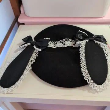 베이비 더 스타즈 샤인 브라이트 토끼 귀 달린 블랙 베레모