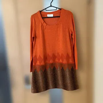 Arte Soie (주) 야요이 오렌지 긴팔 튜닉 스웨터 사이즈 9
