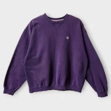 Champion 챔피온 페이드 앞 V 맨투맨 퍼플 계열 XL