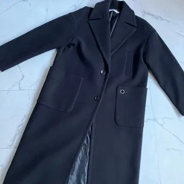 콜로니 롱 코트 블랙 포켓 3개 키링 포함