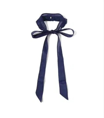네이비 리본 타이 실크 터치