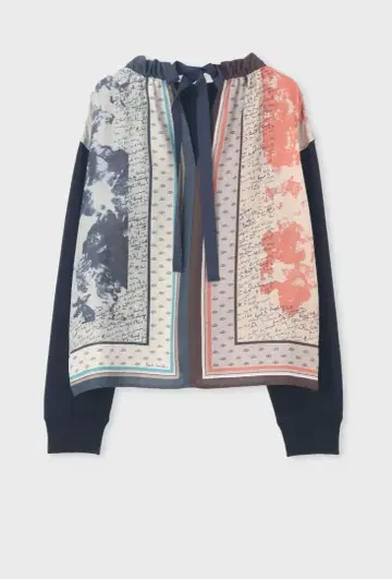 폴스미스위멘 스카프 프린트 긴팔 티셔츠