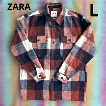 ZARA 자라 남성용 플란넬 셔츠 자켓 L