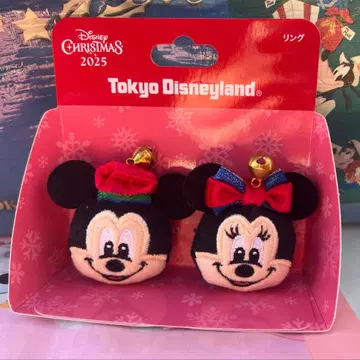 디즈니 크리스마스 미키 미니 반지 2개 세트