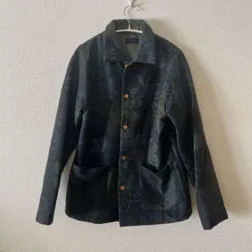 [ 새상품급 ] 팔라스 팰리스 꽃무늬 네이비 나염 울 코튼 컬러 자켓 L