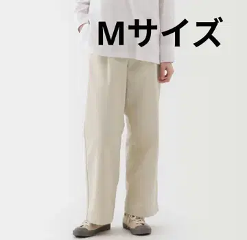 무인양품 무라시 치노 턱 와이드 팬츠