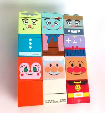 호빵맨 블록 라보 세트 텐동맨 카츠돈맨 카마메시돈
