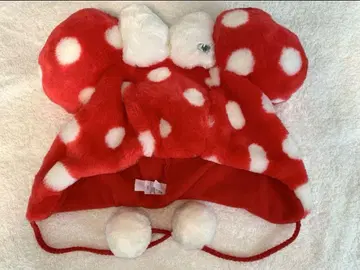 디즈니 팬캡 미니 도트 빨간색