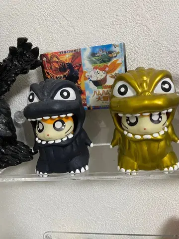 고질라 후드 부착 피규어 블랙 골드 세트