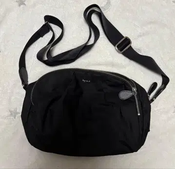 agnes b. 숄더백 블랙 나일론