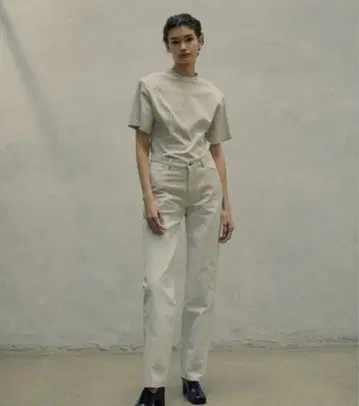 IRENE 피그먼트 커브 패널 팬츠